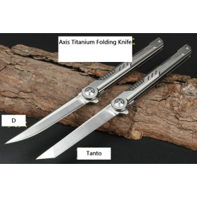 M390 Powder Steel Blade Pocket Knife Titanium Camping Survival Edc Tactical Folding Knife UD405502