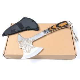 Wolf head  Tomahawk  axes hand hatchet axe with wood handle UD407738