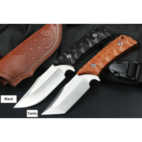 Outdoor JB009 Full Tang Ebony Handle combat Outdoor Knife for Camping UD407756