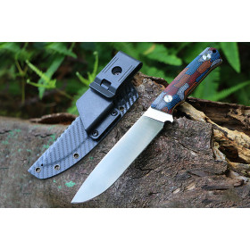 Color G10 Handle Full Tang Fixed Blade Knife Hunting Kydex Combat Knife OEM Hand Tools for Camping and Survival UD407772