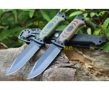 Gerber G1600 Glass Fiber Handle Fixed Combat Knife With Fire Starter And Compass UD407785