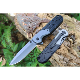 F200 Fast Opening No Logo Grey Titanium Stonewash Folding Knife UD407846