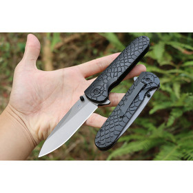 F198 Fast Opening Custom Made Stainless Steel And Aluminum Handle Folding Knife UD407849