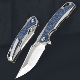 Freewolf Blue Brake VG10 Blade Material Custom Made Titanium Handle Pocket Hunting Folding Knife UD407858