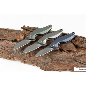 JJ005 Titanium Handle Pocket Camping Survival Edc Tactical Folding Knife EDC Tool with Necklace UD405391