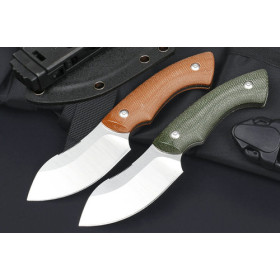 Sandvik 14c28n Steel Full Tang Flax Handle Outdoor Camping Survival Knife UD406697