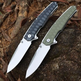 FD028 Two Colors No Logo Fast Opening G10 Handle Folding Knife UD408775