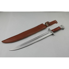 HIGH QUALITY OEM AK-47 FIXED BLADE KNIFE WITH GENUINE LEATHER SCABBARD UD48702