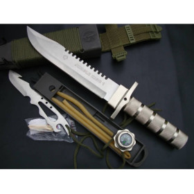 BLACK&WHITE VERSION OEM AITOR JUNGLE KING NO.I FIXED BLADE KNIFE UDTEK00590