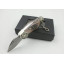 High Quality OEM Damascus Steel Keychain Pocket Knife Gift Knives with Brass + Bone Handle UDTEK01209 