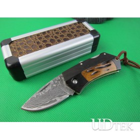 Damascus Mixed folding knife UDTEK01939