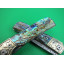 Damascus colorful Abalone folding knife UDTEK01951