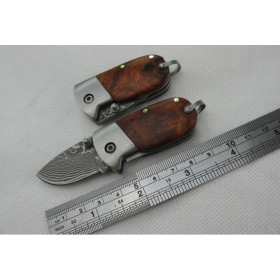 RED SHADOW VERSION OEM DAMASCUS STEEL MINI Q POCKET KNIFE UDTEK00543 