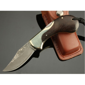 OEM DAMASCUS STEEL SNAIL FOLDING KNIFE COLLECTION KNIFE UDTEK00546