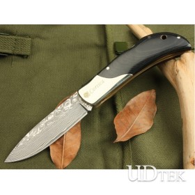 OEM DAMASCUS STEEL WARRIORS FOLDING KNIFE UDTEK00548  