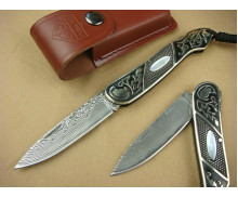 OEM DAMASCUS STEEL ALL COPPER TREASURE KNIFE UDTEK00559