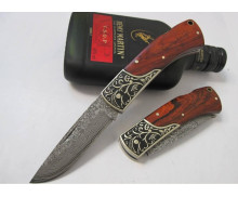 OEM DAMASCUS STEEL FLOWER PRINT NO.2 FOLDING KNIFE UDTEK00561