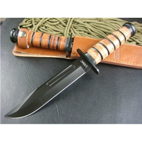 OEM KABAR 1217 ALL BLADE FIXED BLADE HUNTING KNIFE WITH LEATHER HANDLE UDTEK00366