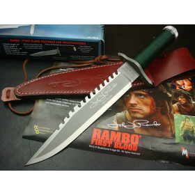 OEM RAMBO STALLONE HAND-SIGNED MEMORIAL VERSION FIXED BLADE KNIFE UD40466