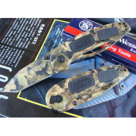 OEM SMITH & WESSON SW53BT MILITARY CAMOUFLAGE VERSION FOLDING KNIFE UDTEK00603