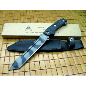 OEM TOPS STEEL EAGLE ALL BLADE TIGER TATOO FIXED BLADE KNIFE UDTEK00627