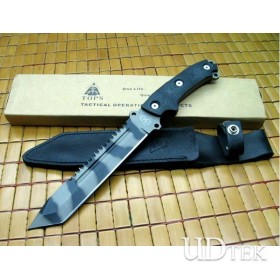 OEM TOPS STEEL EAGLE ALL BLADE TIGER TATOO FIXED BLADE KNIFE UDTEK00627