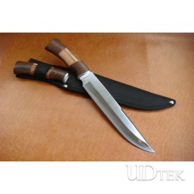 OTTMAR HUNTING STRAIGHT KNIFE WITH ZEBRA WOOD HANDLE UDTEK00382