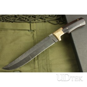 EDEN RAID FIXED BLADE KNIFE WITH RARE EBONY +PURE ALLOY UDTEK00389