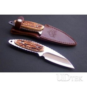 STAINLESS STEEL +ANIMAL BONE HANDLE AMERICAANIMAL BONES SMALL HUNTING KNIFE  UDTEK00394