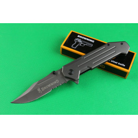 Browning 355 quick open half serrated folding knife UD402175