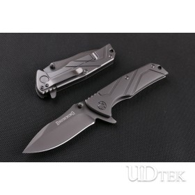 Browning steel handle spring assisted folding knife UD402379