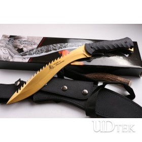 KikuMatsuda dogleg camping knife golden color machete UD404437