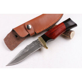 War Movies Damascus blade steel handmade hunting knife UD404455