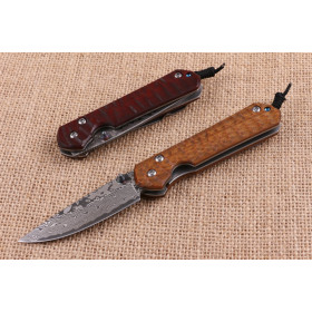 Sandalwood Chris Reeve small sand folding knife two types UD404511