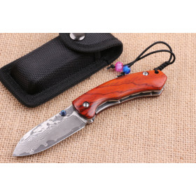 Maple Leaf VG10 Damascus steel folding pocket knife UD404704