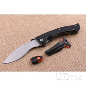 Cold Steel big dogleg folding knife with fire starter and whistle UD404805