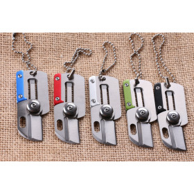 Small stainless steel folding knife with 5 color UD404862