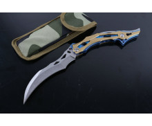 Bear Head Color Titanium stone-washing Pterosaurs claw no logo Karambit knife UD404951