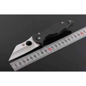 Spyderco C58 folding hunting knife with carbon fiber handle UD404954