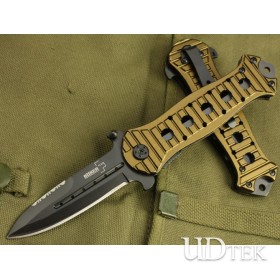 Boker DA10 army green color handle spring assisted folding pocket knife UD405060
