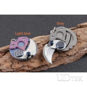 Titanium alloy CT-4 handle high quality coin shape multi mini folding knife with D2 blade UD405087
