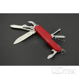 7 in 1 red  multifunctional stainless steel swiss army knife UD50104